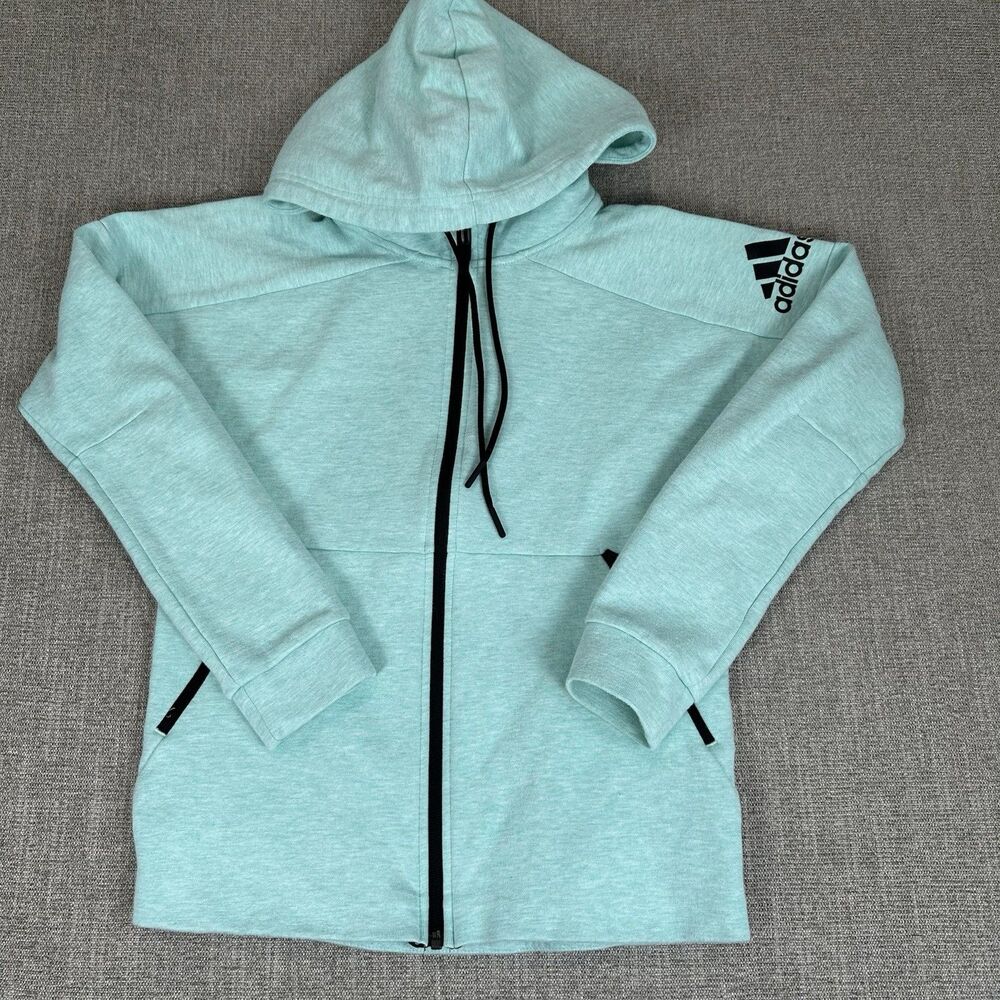 Women's Adidas ID Stadium Full Zip Hoodie in Mint Green XS EUC - Picture 2 of 9